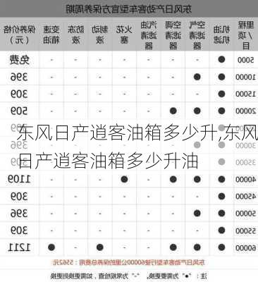 东风日产逍客油箱多少升,东风日产逍客油箱多少升油