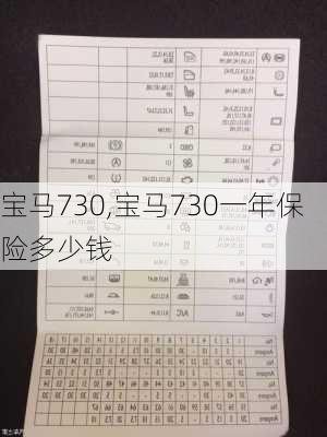 宝马730,宝马730一年保险多少钱