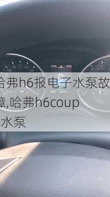 哈弗h6报电子水泵故障,哈弗h6coupe水泵