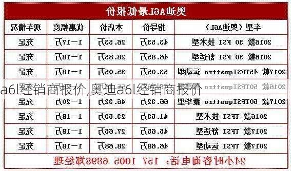 a6l经销商报价,奥迪a6l经销商报价