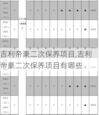 吉利帝豪二次保养项目,吉利帝豪二次保养项目有哪些