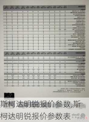 斯柯达明锐报价参数,斯柯达明锐报价参数表