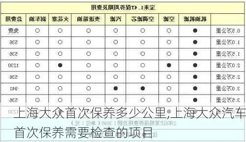 上海大众首次保养多少公里,上海大众汽车首次保养需要检查的项目