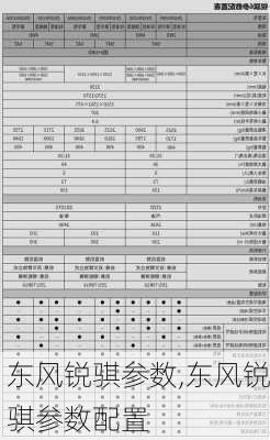 东风锐骐参数,东风锐骐参数配置