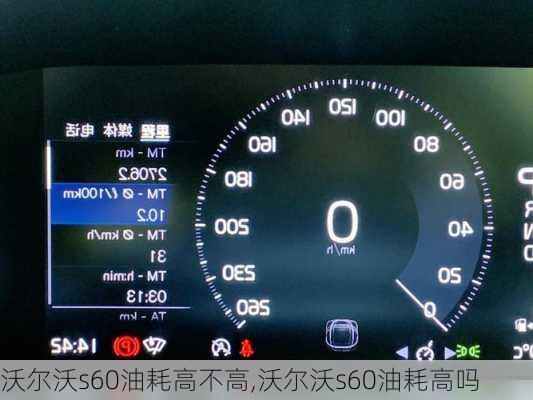 沃尔沃s60油耗高不高,沃尔沃s60油耗高吗