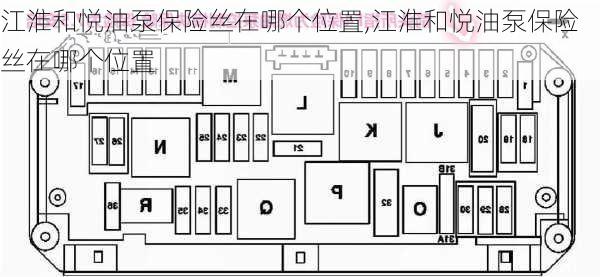 江淮和悦油泵保险丝在哪个位置,江淮和悦油泵保险丝在哪个位置