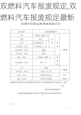 双燃料汽车报废规定,双燃料汽车报废规定最新