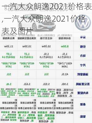 一汽大众朗逸2021价格表,一汽大众朗逸2021价格表及图片