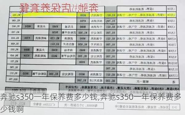 奔驰s350一年保养费多少钱,奔驰s350一年保养费多少钱啊