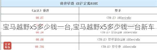 宝马越野x5多少钱一台,宝马越野x5多少钱一台新车