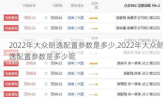 2022年大众朗逸配置参数是多少,2022年大众朗逸配置参数是多少呢