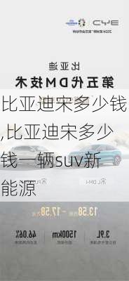 比亚迪宋多少钱,比亚迪宋多少钱一辆suv新能源