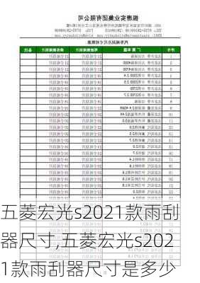 五菱宏光s2021款雨刮器尺寸,五菱宏光s2021款雨刮器尺寸是多少