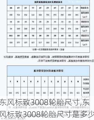 东风标致3008轮胎尺寸,东风标致3008轮胎尺寸是多少