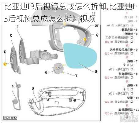 比亚迪f3后视镜总成怎么拆卸,比亚迪f3后视镜总成怎么拆卸视频