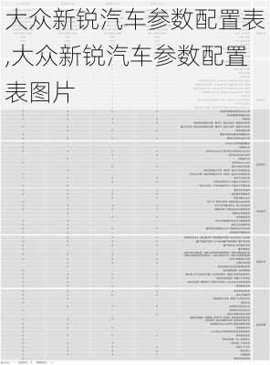 大众新锐汽车参数配置表,大众新锐汽车参数配置表图片