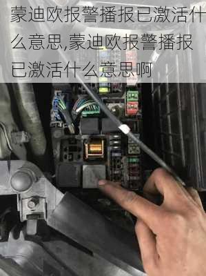 蒙迪欧报警播报已激活什么意思,蒙迪欧报警播报已激活什么意思啊