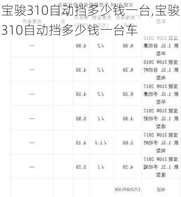 宝骏310自动挡多少钱一台,宝骏310自动挡多少钱一台车