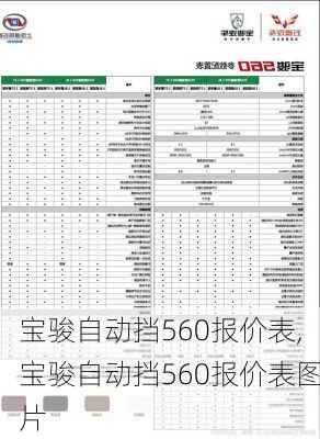 宝骏自动挡560报价表,宝骏自动挡560报价表图片