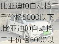 比亚迪f0自动挡二手价格5000以下,比亚迪f0自动挡二手价格5000以下能买吗