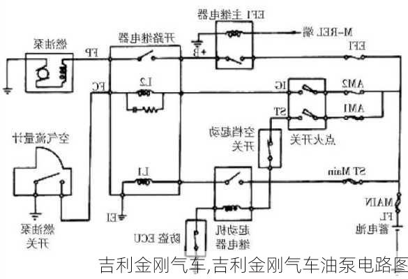 吉利金刚气车,吉利金刚气车油泵电路图