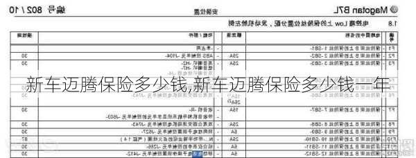 新车迈腾保险多少钱,新车迈腾保险多少钱一年