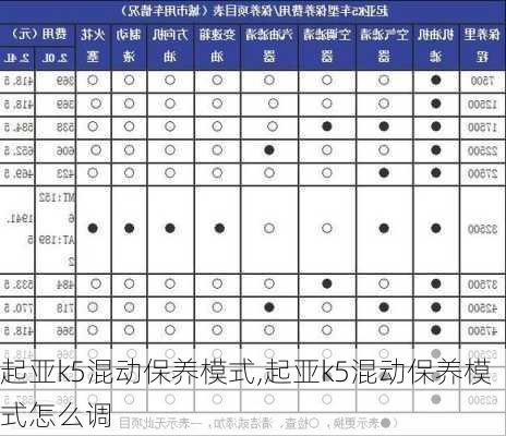 起亚k5混动保养模式,起亚k5混动保养模式怎么调