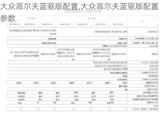 大众高尔夫蓝驱版配置,大众高尔夫蓝驱版配置参数