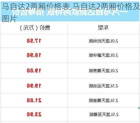 马自达2两厢价格表,马自达2两厢价格及图片