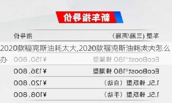 2020款福克斯油耗太大,2020款福克斯油耗太大怎么办