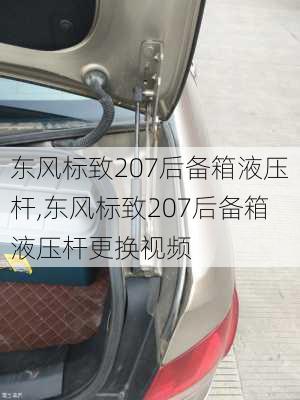 东风标致207后备箱液压杆,东风标致207后备箱液压杆更换视频